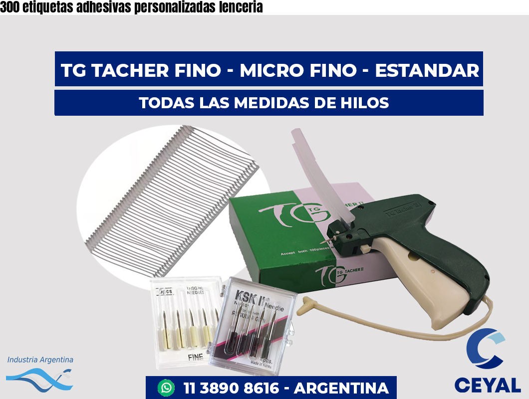 300 etiquetas adhesivas personalizadas lenceria