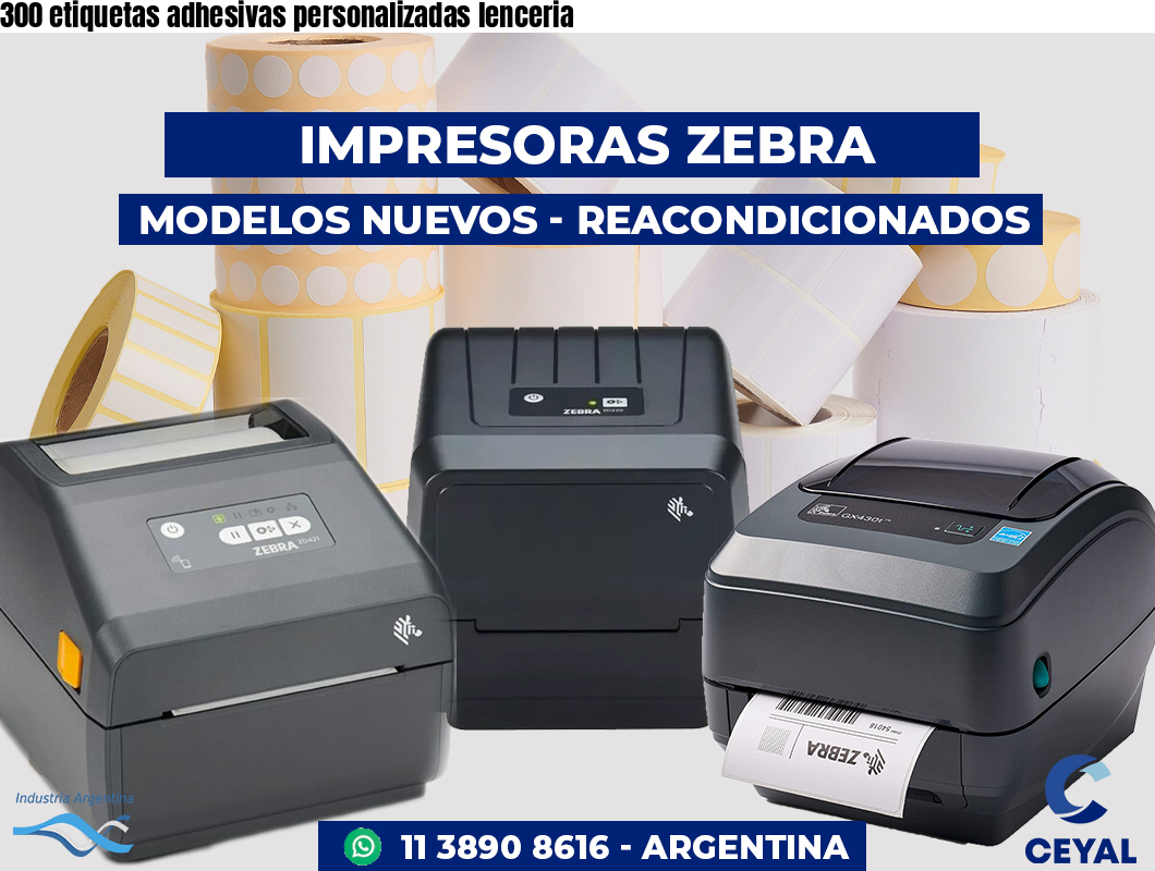 300 etiquetas adhesivas personalizadas lenceria