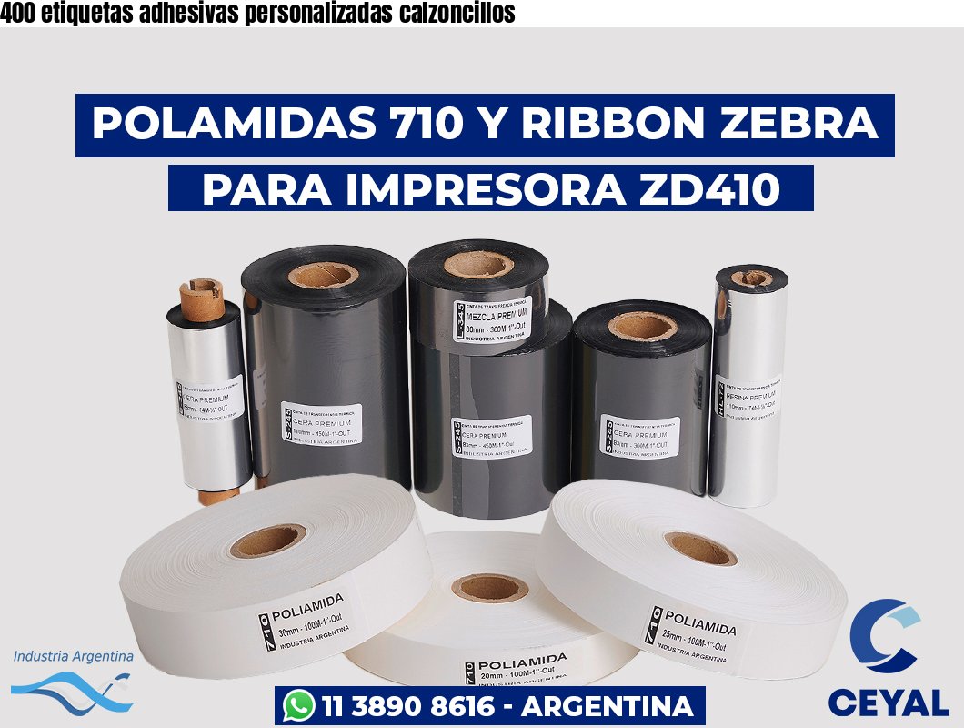 400 etiquetas adhesivas personalizadas calzoncillos