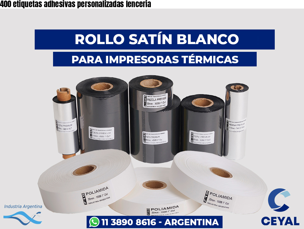 400 etiquetas adhesivas personalizadas lenceria