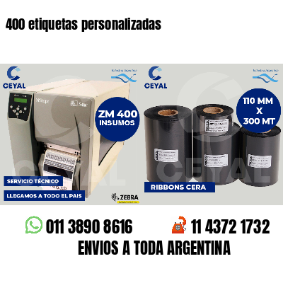 400 etiquetas personalizadas