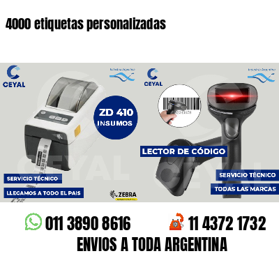 4000 etiquetas personalizadas