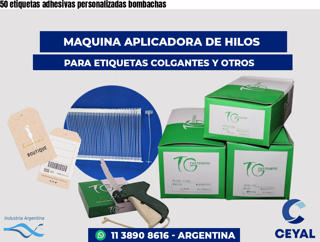 50 etiquetas adhesivas personalizadas bombachas