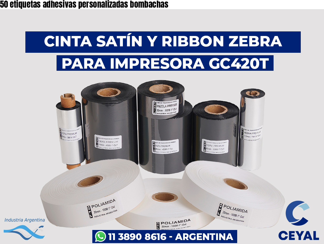 50 etiquetas adhesivas personalizadas bombachas