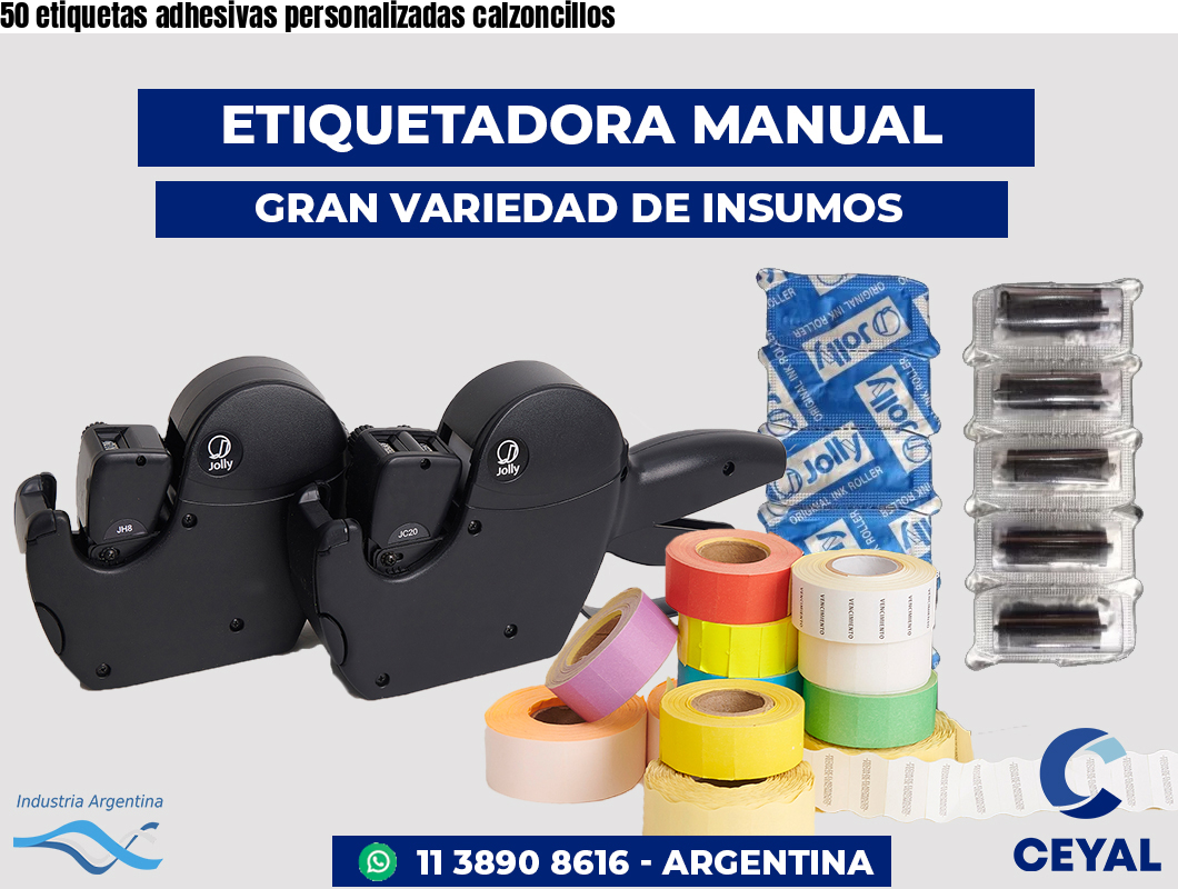 50 etiquetas adhesivas personalizadas calzoncillos