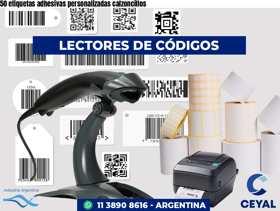 50 etiquetas adhesivas personalizadas calzoncillos
