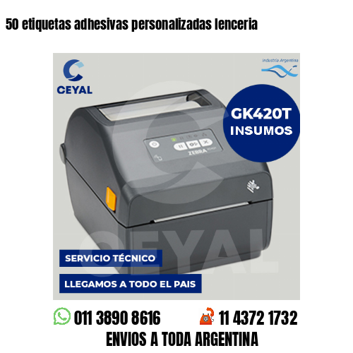 50 etiquetas adhesivas personalizadas lenceria