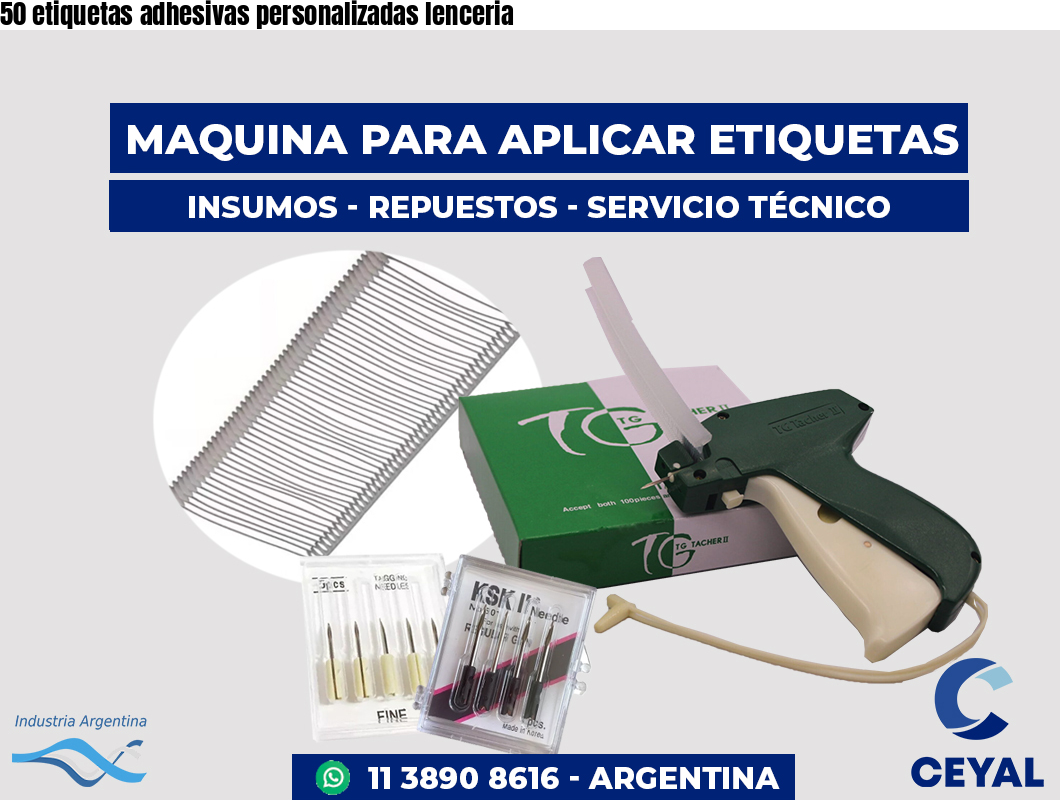 50 etiquetas adhesivas personalizadas lenceria