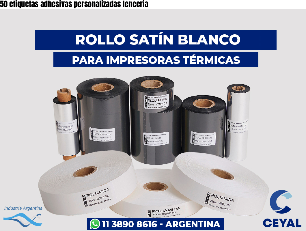 50 etiquetas adhesivas personalizadas lenceria