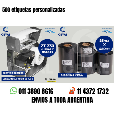 500 etiquetas personalizadas