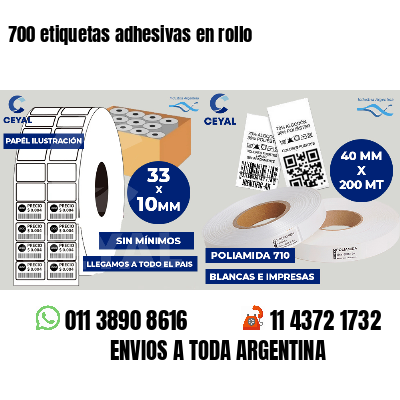 700 etiquetas adhesivas en rollo