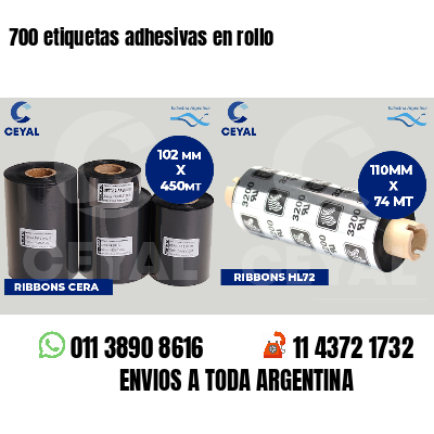 700 etiquetas adhesivas en rollo