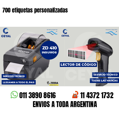 700 etiquetas personalizadas