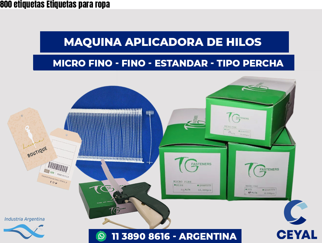 800 etiquetas Etiquetas para ropa