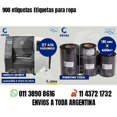 900 etiquetas Etiquetas para ropa