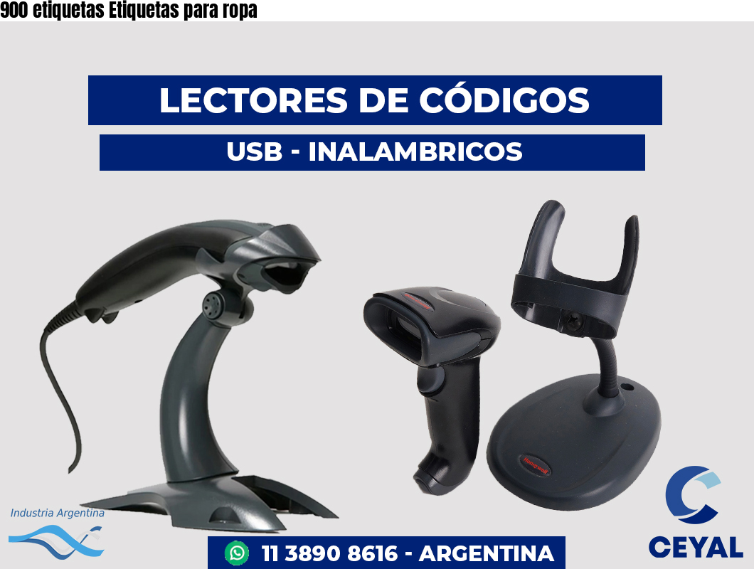 900 etiquetas Etiquetas para ropa