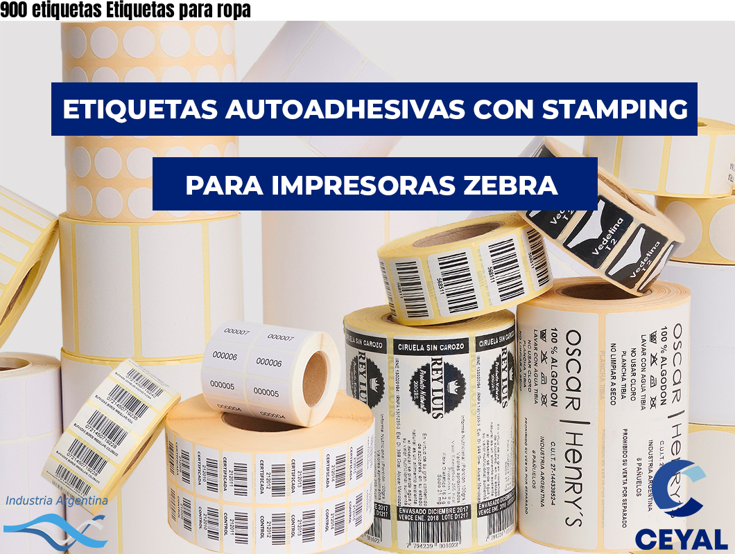 900 etiquetas Etiquetas para ropa