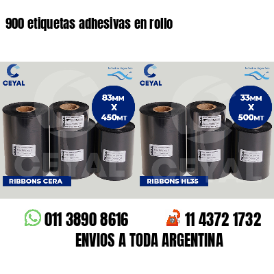 900 etiquetas adhesivas en rollo