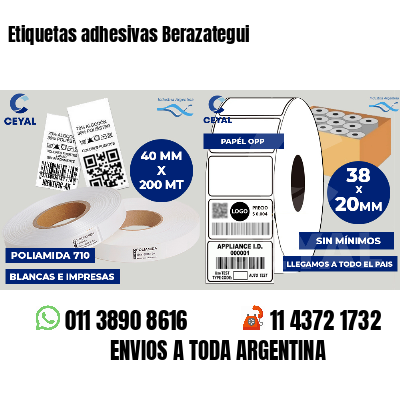 Etiquetas adhesivas Berazategui