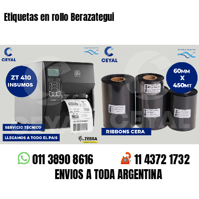 Etiquetas en rollo Berazategui