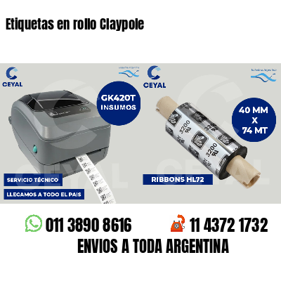 Etiquetas en rollo Claypole