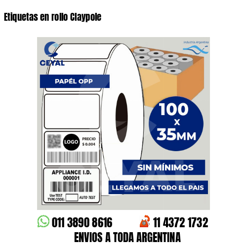 Etiquetas en rollo Claypole