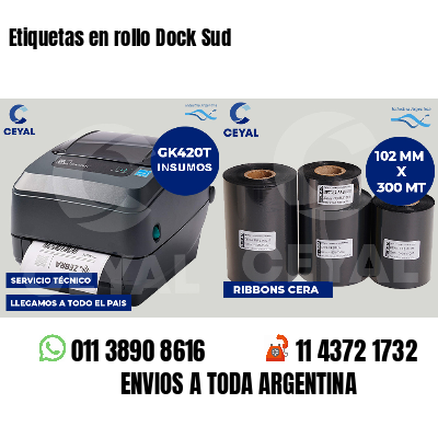 Etiquetas en rollo Dock Sud