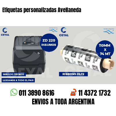Etiquetas personalizadas Avellaneda