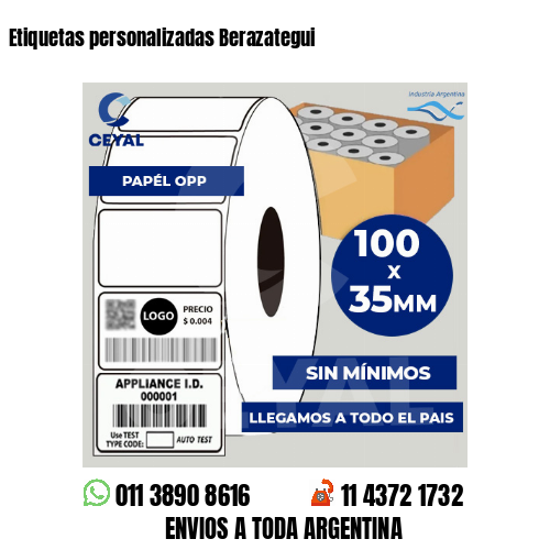 Etiquetas personalizadas Berazategui