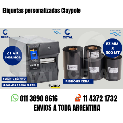 Etiquetas personalizadas Claypole