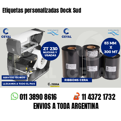 Etiquetas personalizadas Dock Sud