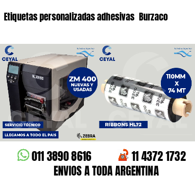 Etiquetas personalizadas adhesivas  Burzaco