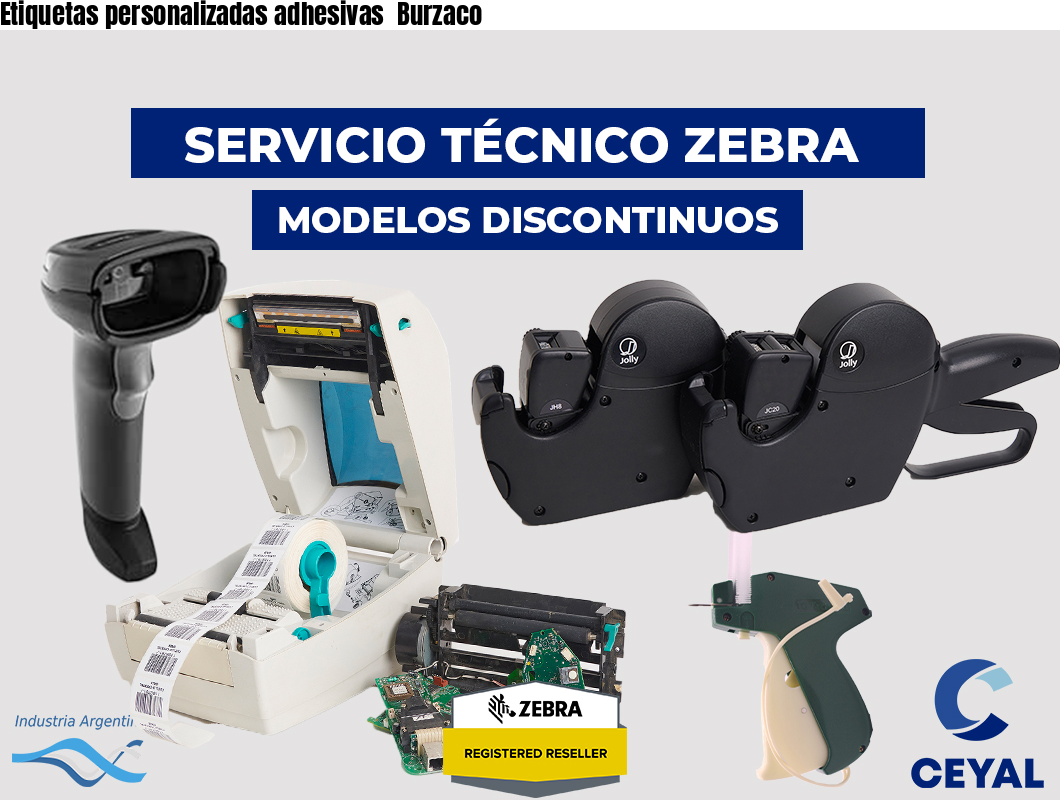 Etiquetas personalizadas adhesivas  Burzaco