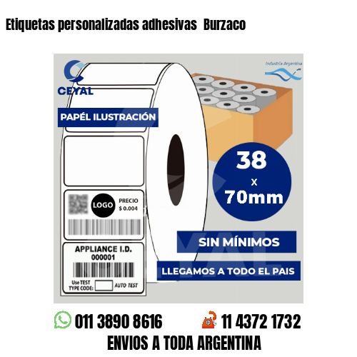 Etiquetas personalizadas adhesivas  Burzaco