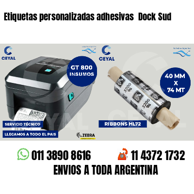 Etiquetas personalizadas adhesivas Dock Sud