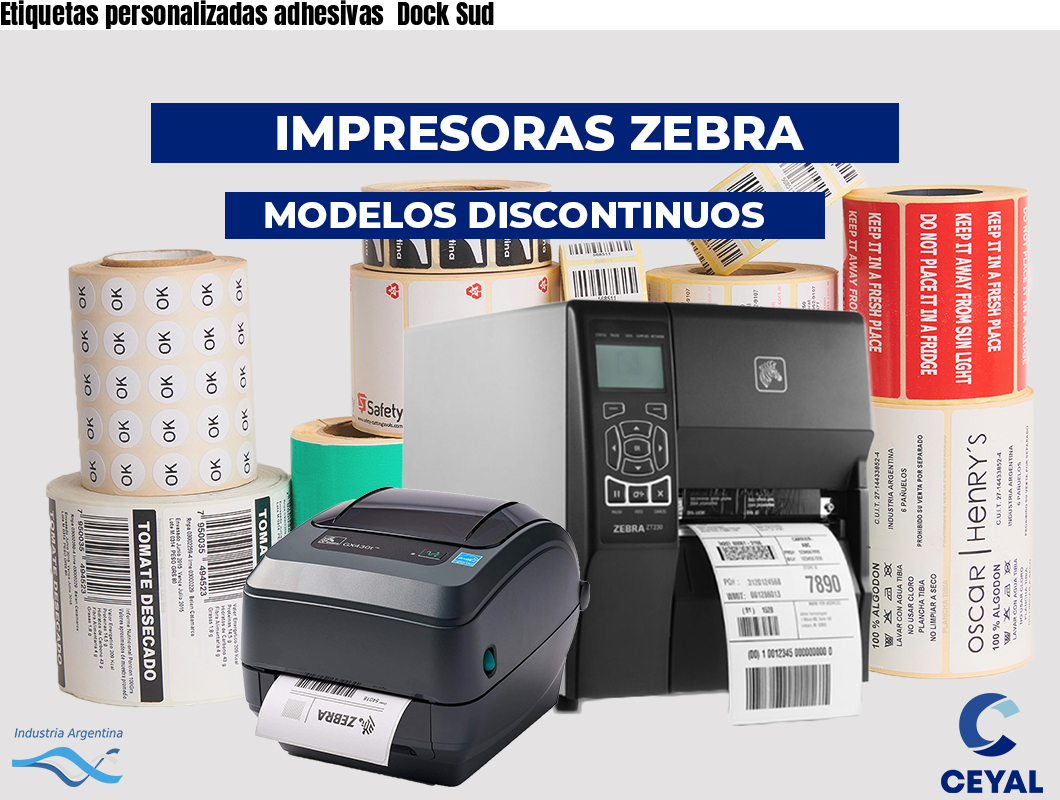 Etiquetas personalizadas adhesivas Dock Sud
