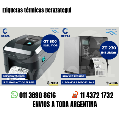 Etiquetas térmicas Berazategui