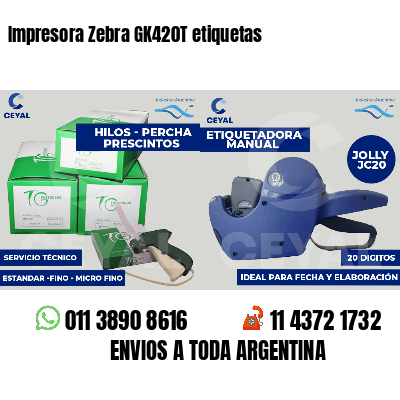 Impresora Zebra GK420T etiquetas