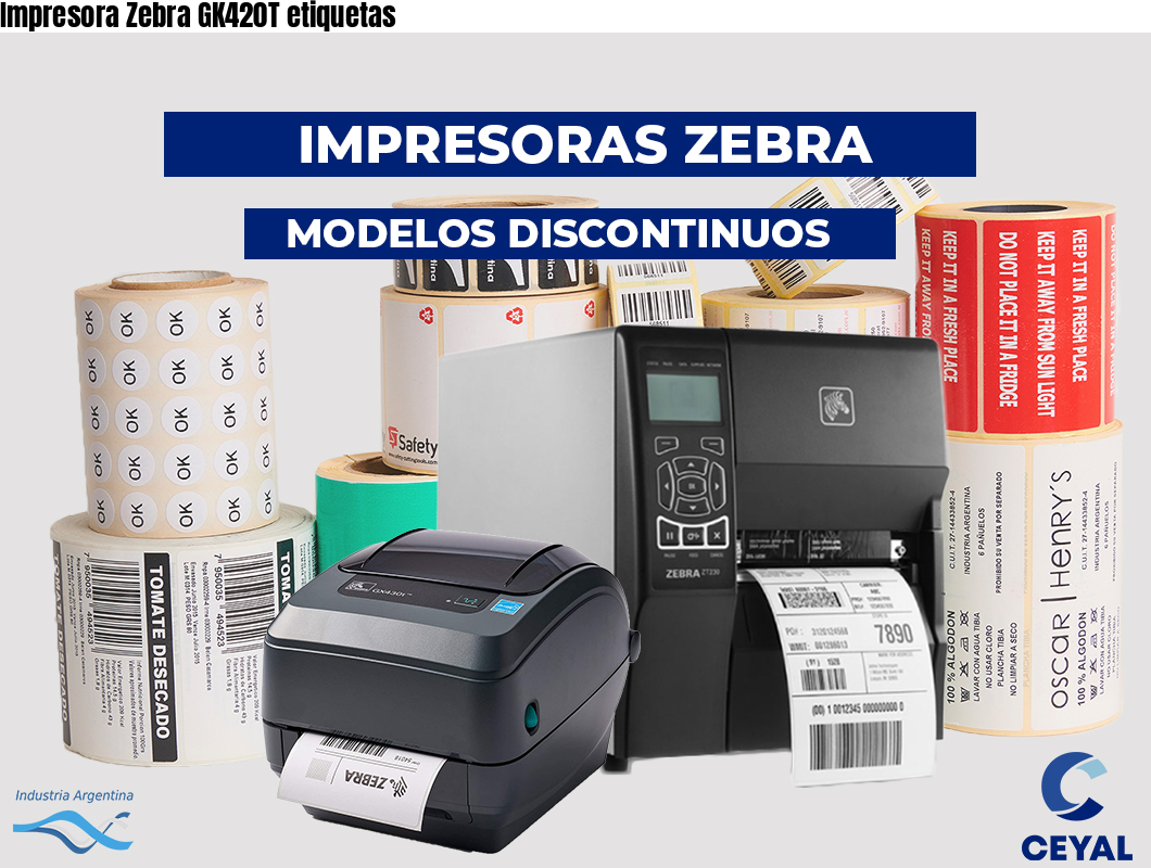 Impresora Zebra GK420T etiquetas