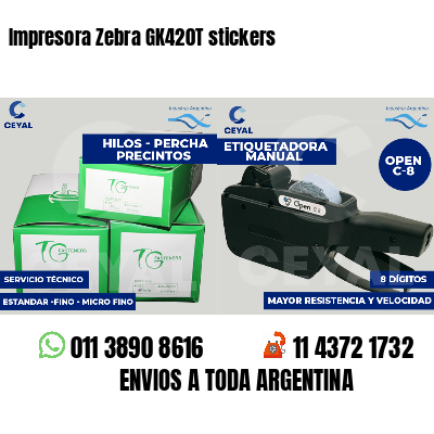 Impresora Zebra GK420T stickers