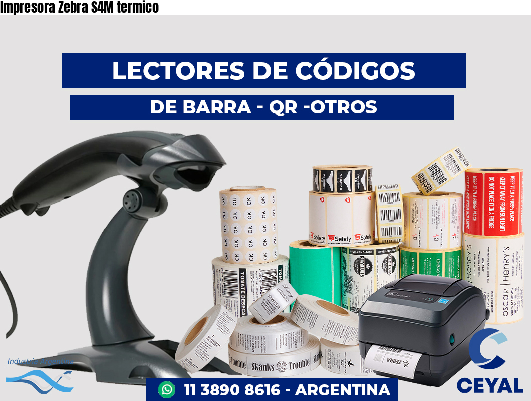 Impresora Zebra S4M termico
