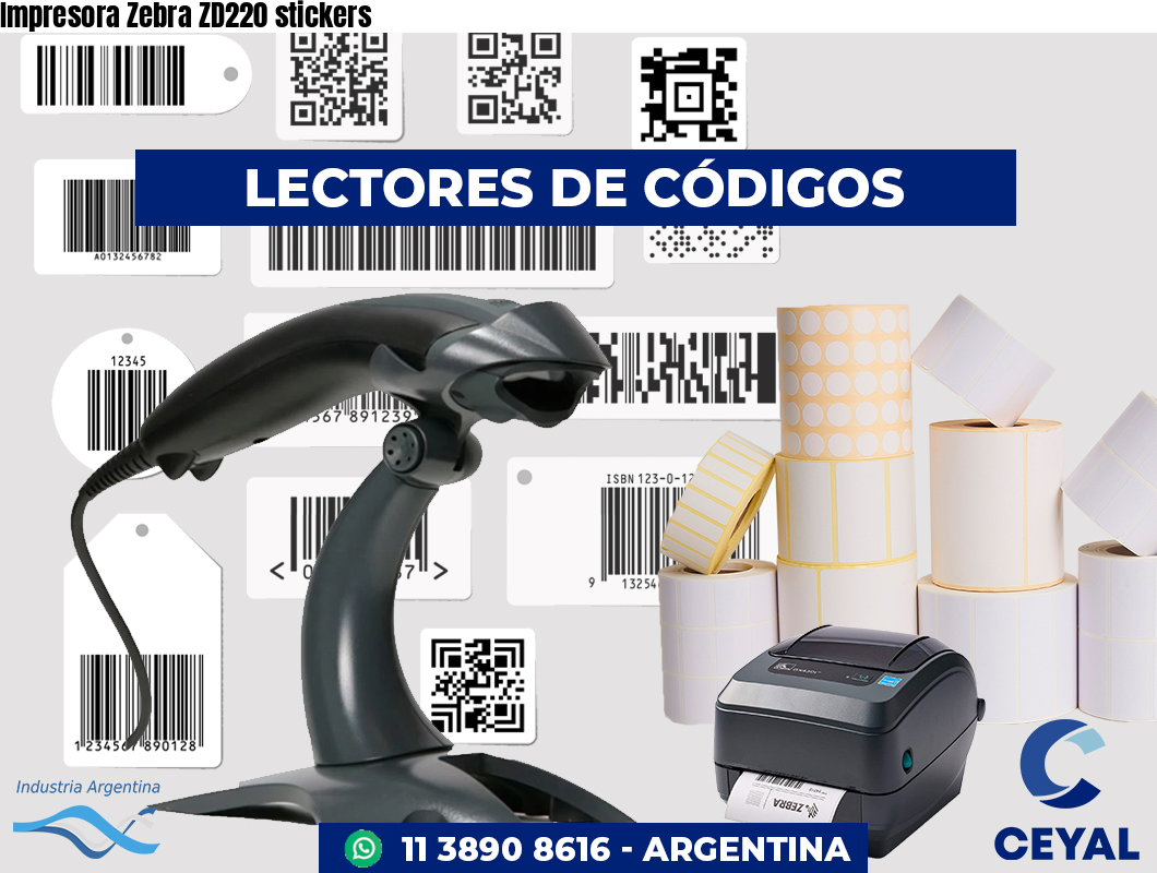 Impresora Zebra ZD220 stickers