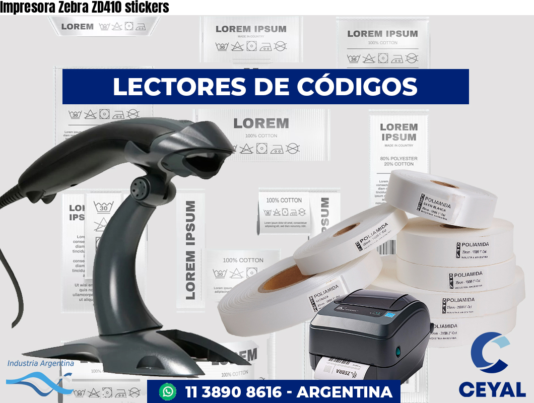 Impresora Zebra ZD410 stickers