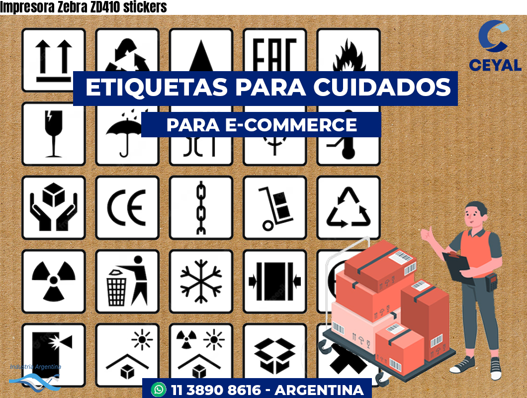 Impresora Zebra ZD410 stickers