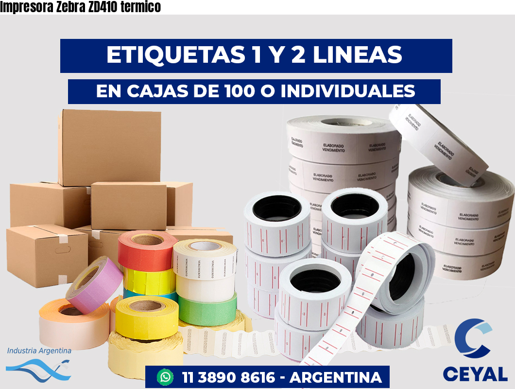 Impresora Zebra ZD410 termico