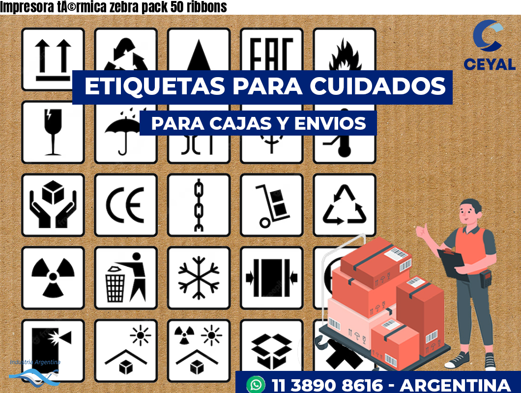 Impresora tÃ©rmica zebra pack 50 ribbons