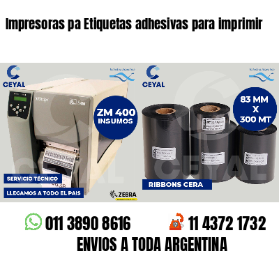 Impresoras pa Etiquetas adhesivas para imprimir