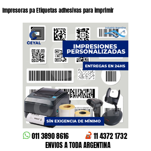 Impresoras pa Etiquetas adhesivas para imprimir
