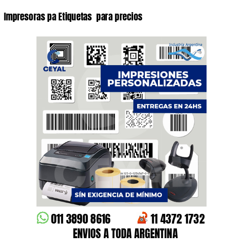 Impresoras pa Etiquetas para precios
