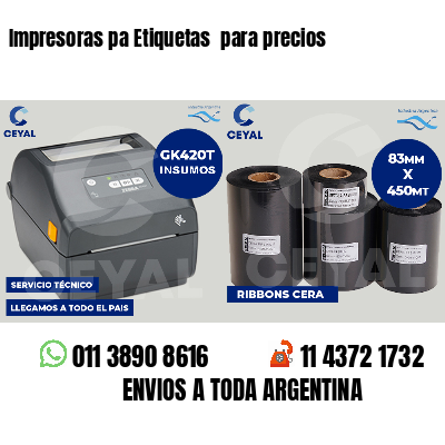 Impresoras pa Etiquetas para precios